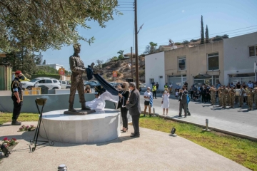 Εθνικό Μνημόσυνο και αποκαλυπτήρια του Ανδριάντα του  Ήρωα Ηρακλή Χριστοφή Αγαθοκλέους.