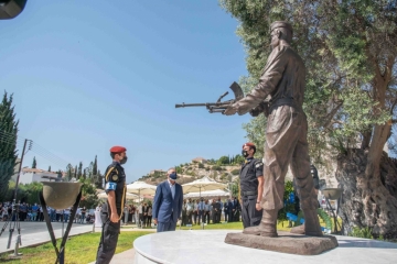 Εθνικό Μνημόσυνο και αποκαλυπτήρια του Ανδριάντα του  Ήρωα Ηρακλή Χριστοφή Αγαθοκλέους.