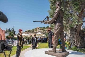 Εθνικό Μνημόσυνο και αποκαλυπτήρια του Ανδριάντα του  Ήρωα Ηρακλή Χριστοφή Αγαθοκλέους.